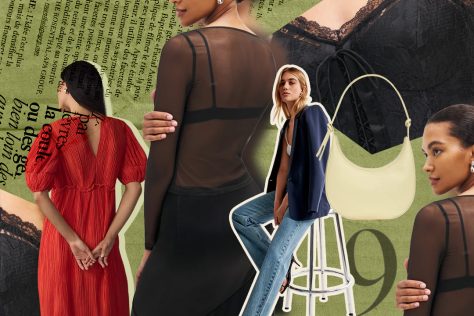 collage of women's clothing
